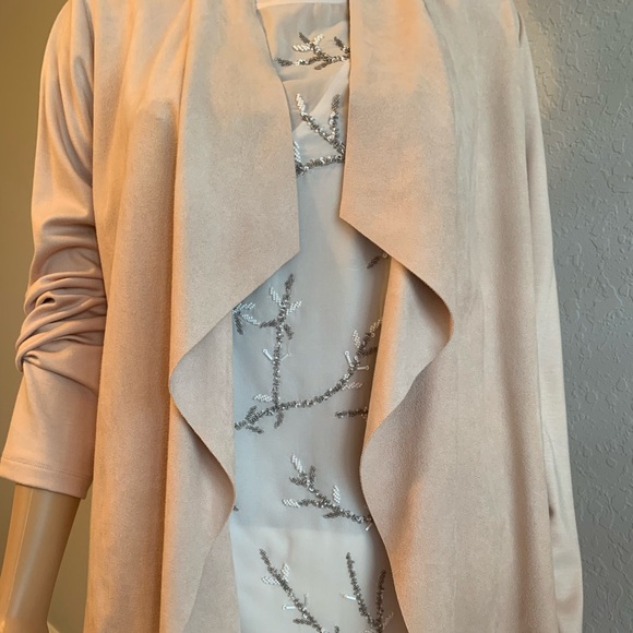 Chico’s Drape Jacket (Size 0) Frosted Petal Color - Picture 10 of 13